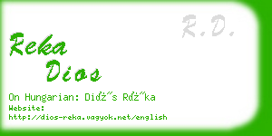 reka dios business card